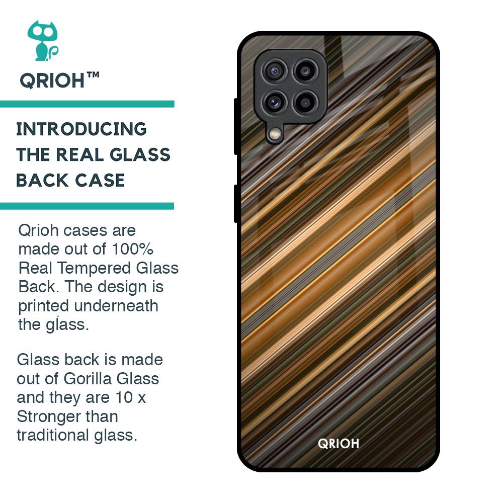 Diagonal Slash Pattern Glass Case for Samsung Galaxy F22