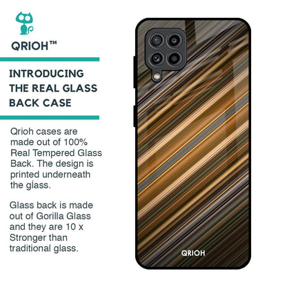 Diagonal Slash Pattern Glass Case for Samsung Galaxy F22