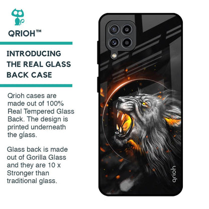 Aggressive Lion Glass Case for Samsung Galaxy F22