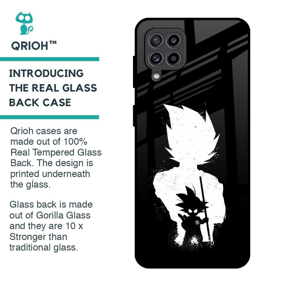 Monochrome Goku Glass Case for Samsung Galaxy F22