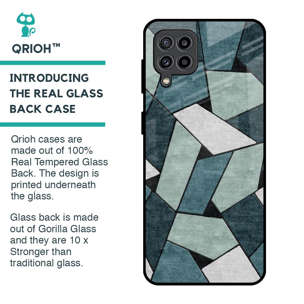 Abstact Tiles Glass Case for Samsung Galaxy F22