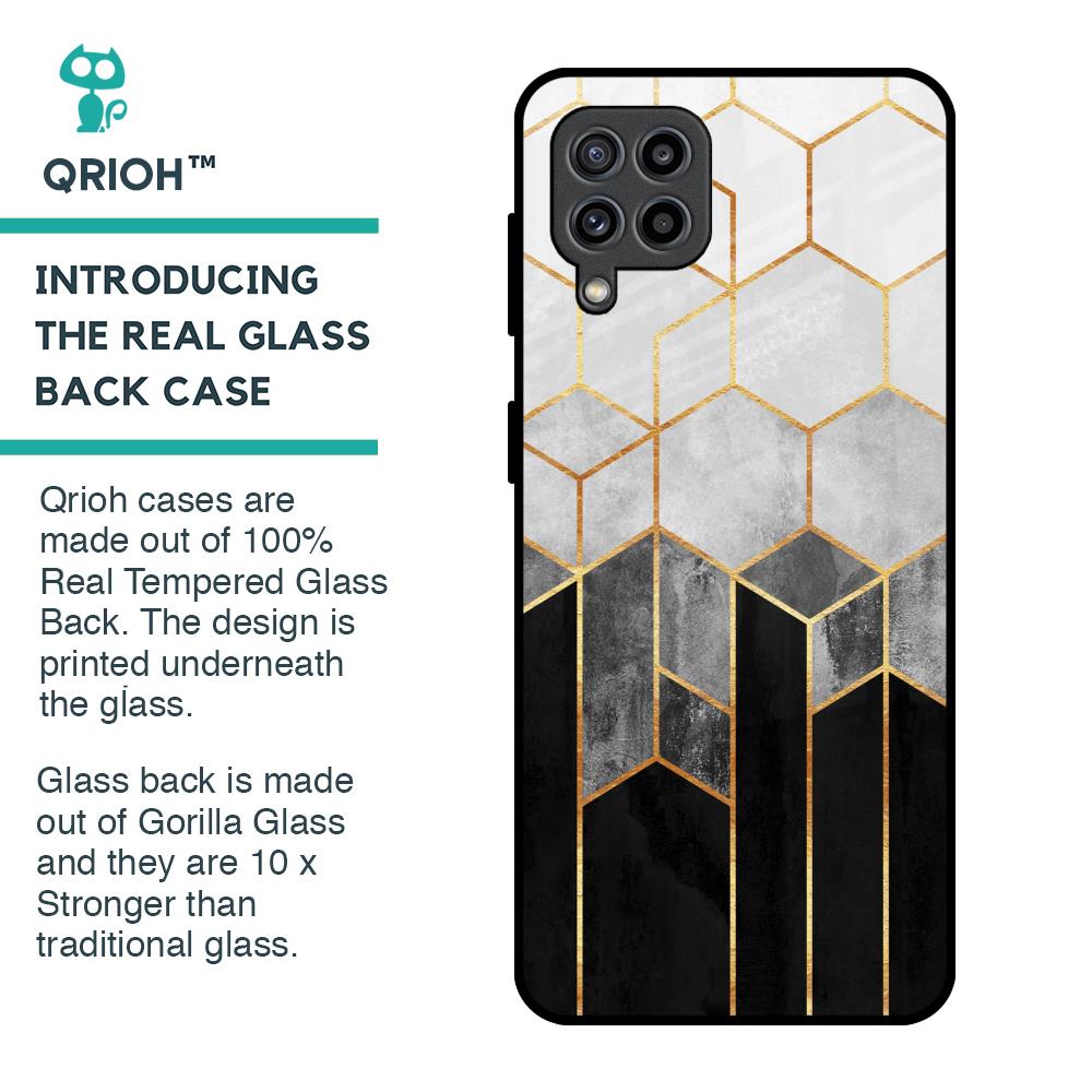 Tricolor Pattern Glass Case for Samsung Galaxy F22