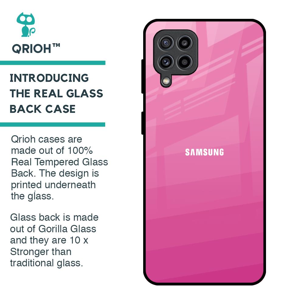 Pink Ribbon Caddy Glass Case for Samsung Galaxy F22