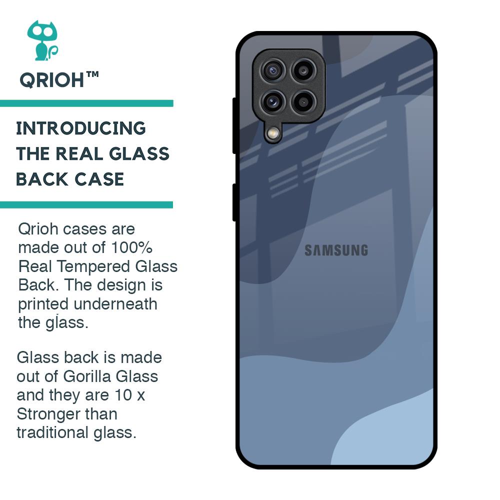 Navy Blue Ombre Glass Case for Samsung Galaxy F22