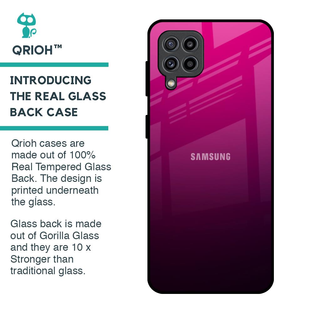 Purple Ombre Pattern Glass Case for Samsung Galaxy F22