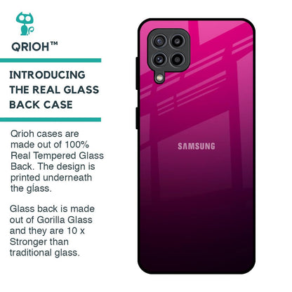 Purple Ombre Pattern Glass Case for Samsung Galaxy F22