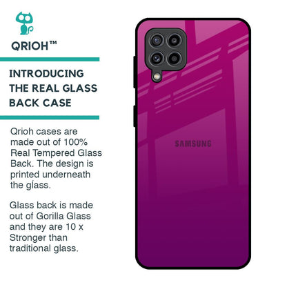 Magenta Gradient Glass Case For Samsung Galaxy F22
