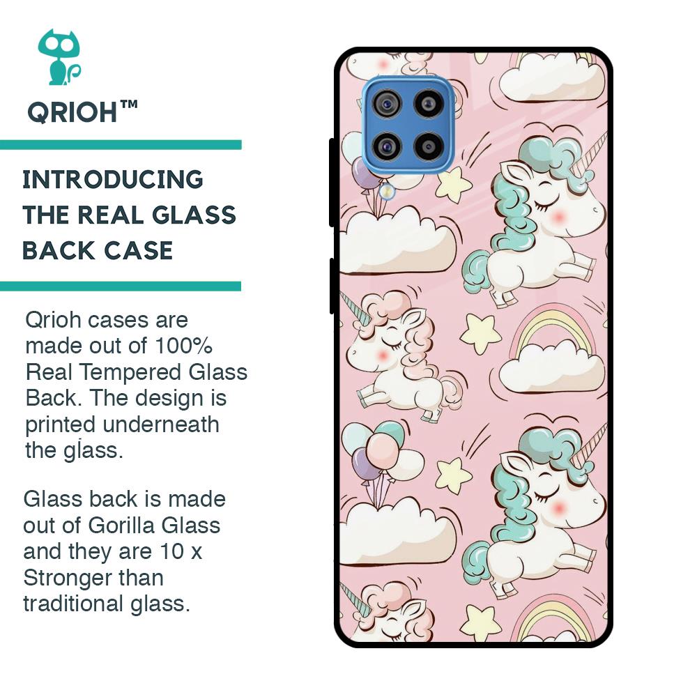 Balloon Unicorn Glass case for Samsung Galaxy F22