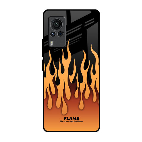 Fire Flame Vivo X60 PRO Glass Back Cover Online