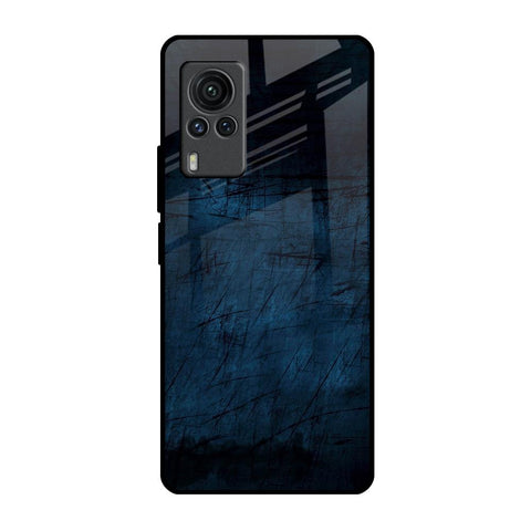 Dark Blue Grunge Vivo X60 PRO Glass Back Cover Online