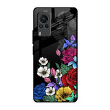 Rose Flower Bunch Art Vivo X60 PRO Glass Back Cover Online