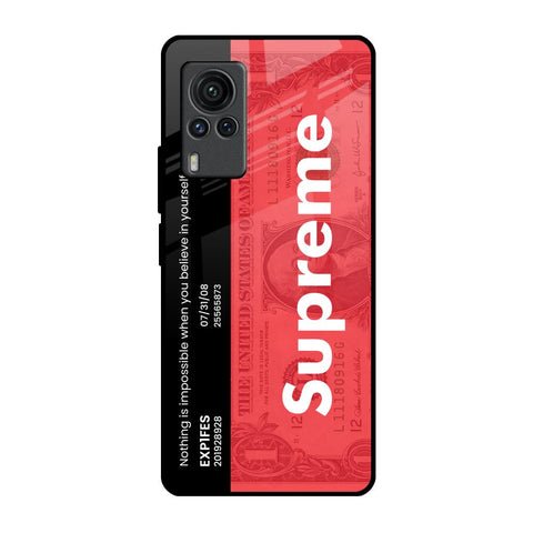 Supreme Ticket Vivo X60 PRO Glass Back Cover Online