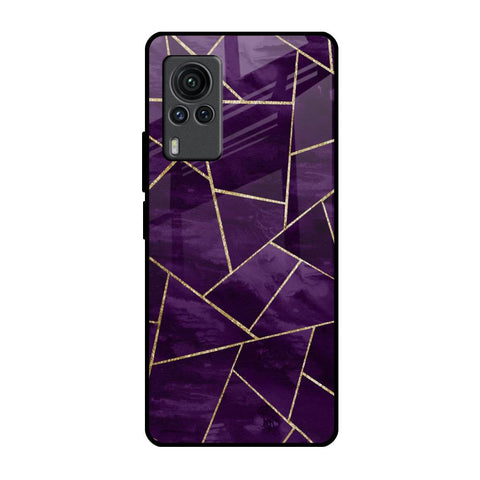Geometric Purple Vivo X60 PRO Glass Back Cover Online