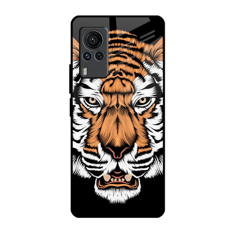 Angry Tiger Vivo X60 PRO Glass Back Cover Online