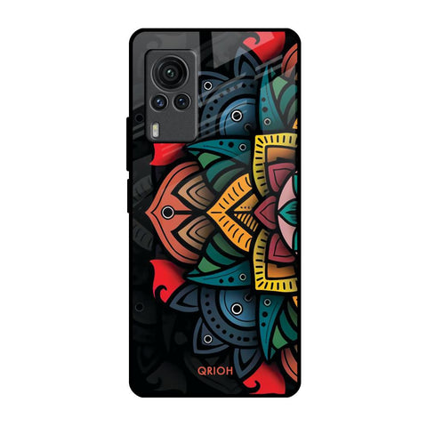 Retro Gorgeous Flower Vivo X60 PRO Glass Back Cover Online