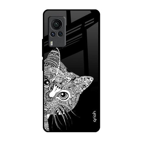 Kitten Mandala Vivo X60 PRO Glass Back Cover Online