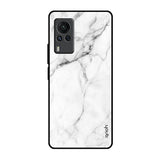 Modern White Marble Vivo X60 PRO Glass Back Cover Online