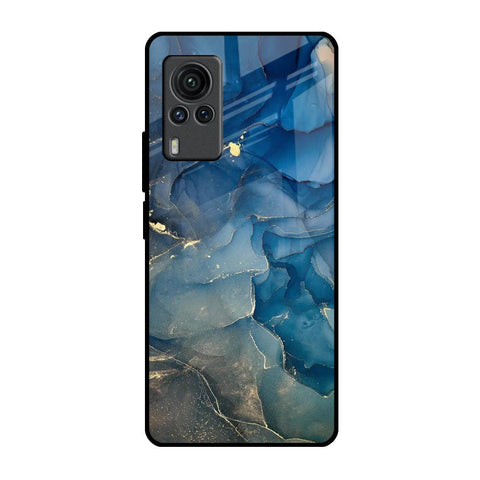 Blue Cool Marble Vivo X60 PRO Glass Back Cover Online