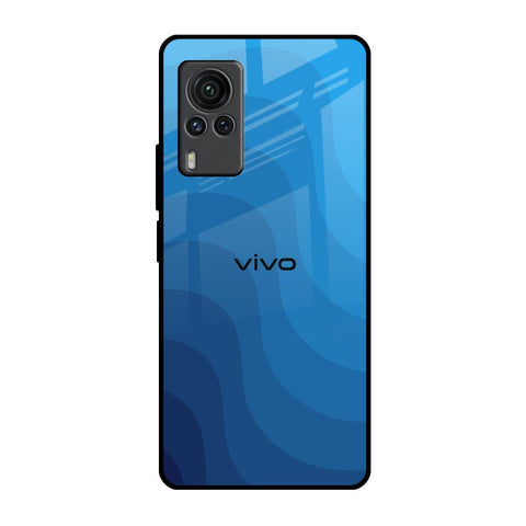 Blue Wave Abstract Vivo X60 PRO Glass Back Cover Online