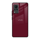 Classic Burgundy Vivo X60 PRO Glass Back Cover Online