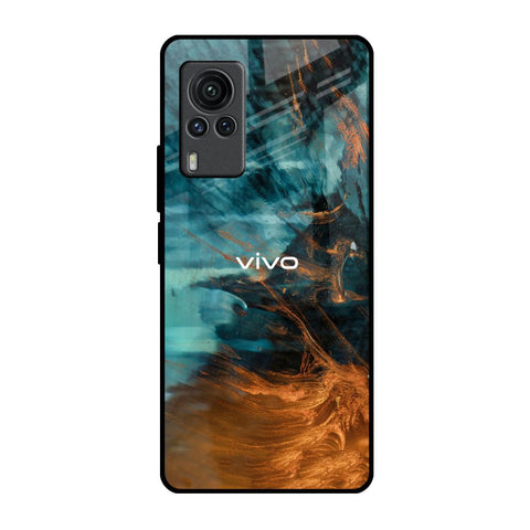 Golden Splash Vivo X60 PRO Glass Back Cover Online
