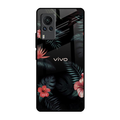Tropical Art Flower Vivo X60 PRO Glass Back Cover Online