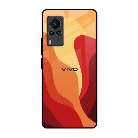 Magma Color Pattern Vivo X60 PRO Glass Back Cover Online