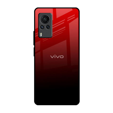 Maroon Faded Vivo X60 PRO Glass Back Cover Online