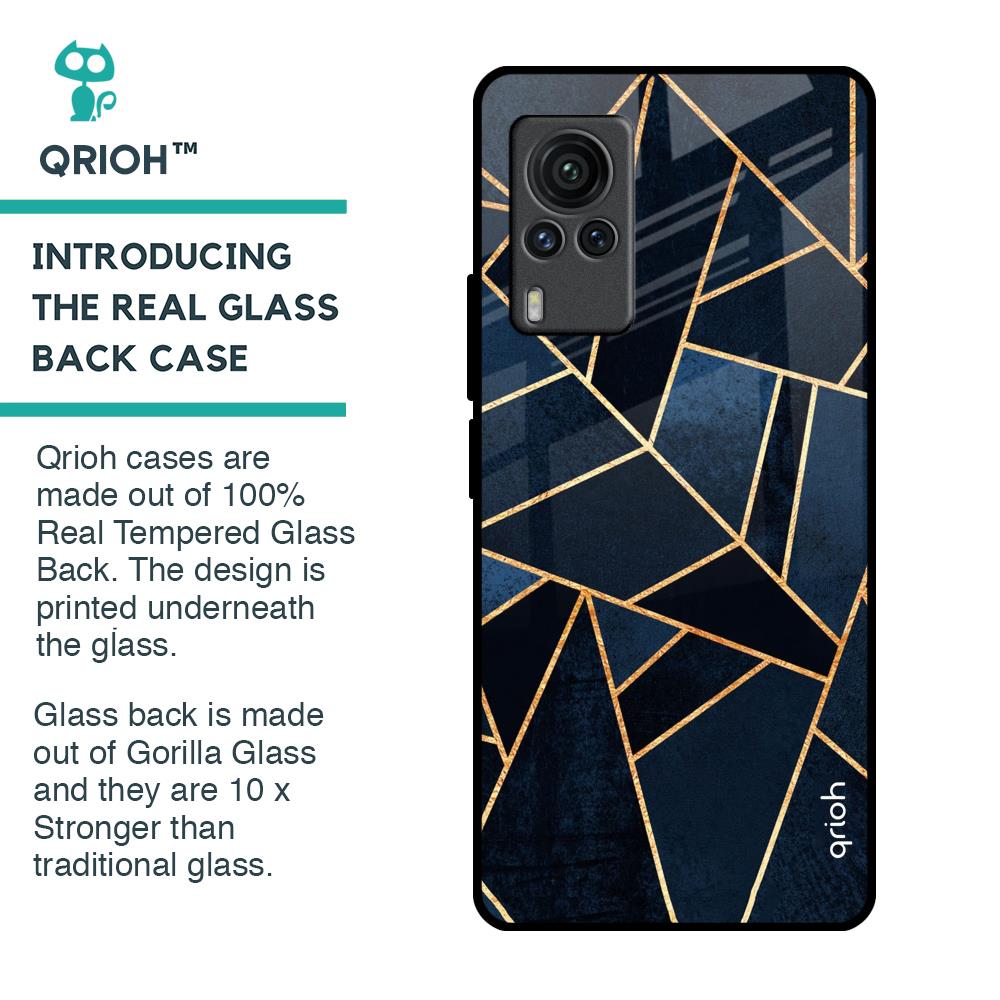 Abstract Tiles Glass Case for Vivo X60 PRO