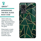 Abstract Green Glass Case For Vivo X60 PRO