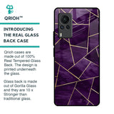 Geometric Purple Glass Case For Vivo X60 PRO