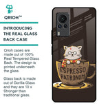 Tea With Kitty Glass Case For Vivo X60 PRO