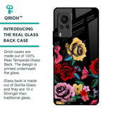 Floral Decorative Glass Case For Vivo X60 PRO