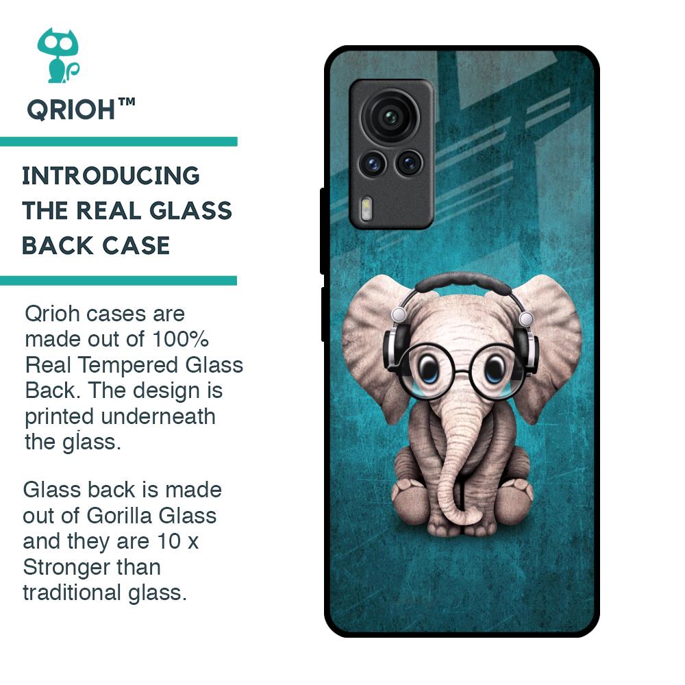 Adorable Baby Elephant Glass Case For Vivo X60 PRO