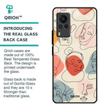 Abstract Faces Glass Case for Vivo X60 PRO