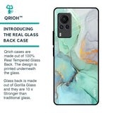 Green Marble Glass Case for Vivo X60 PRO