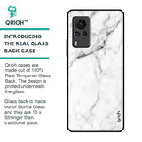 Modern White Marble Glass Case for Vivo X60 PRO