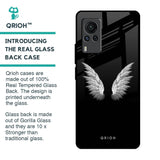 White Angel Wings Glass Case for Vivo X60 PRO