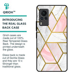 Geometrical Marble Glass Case for Vivo X60 PRO