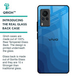 Blue Wave Abstract Glass Case for Vivo X60 PRO