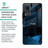 Polygonal Blue Box Glass Case For Vivo X60 PRO