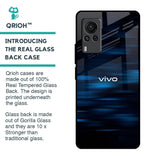 Blue Rough Abstract Glass Case for Vivo X60 PRO