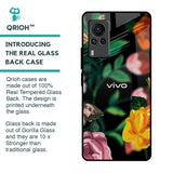 Flowers & Butterfly Glass Case for Vivo X60 PRO