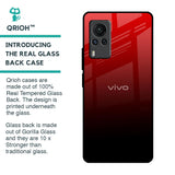 Maroon Faded Glass Case for Vivo X60 PRO