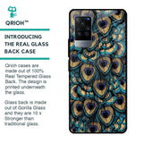 Peacock Feathers Glass case for Vivo X60 Pro