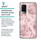 Shimmer Roses Glass case for Vivo X60 Pro