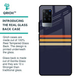 Tricolor Stripes Glass Case For Vivo X60 Pro