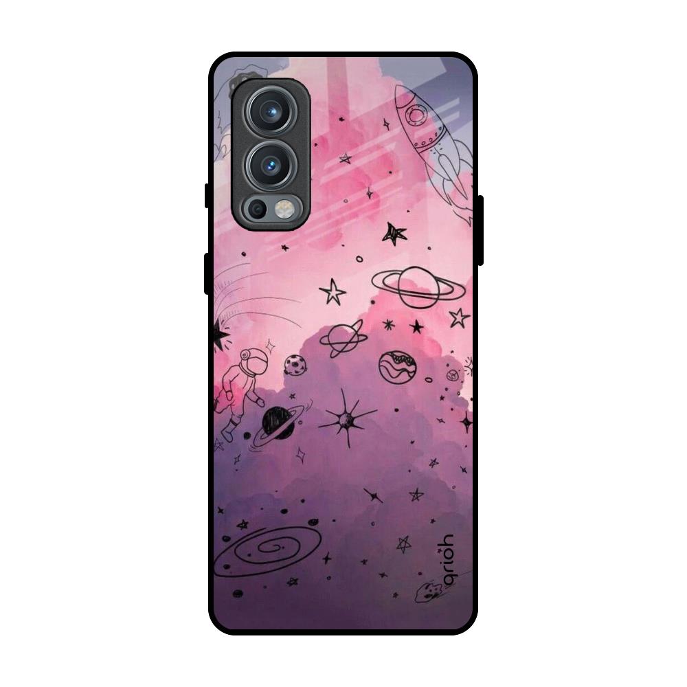 Space Doodles OnePlus Nord 2 Glass Back Cover Online
