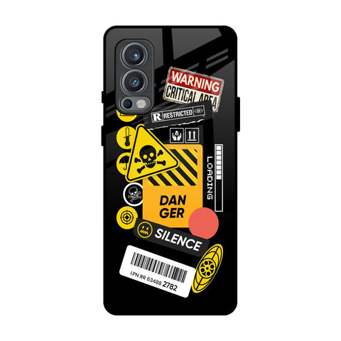 Danger Signs OnePlus Nord 2 Glass Back Cover Online