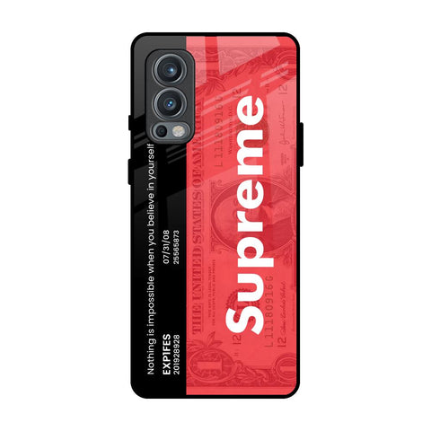 Supreme Ticket OnePlus Nord 2 Glass Back Cover Online